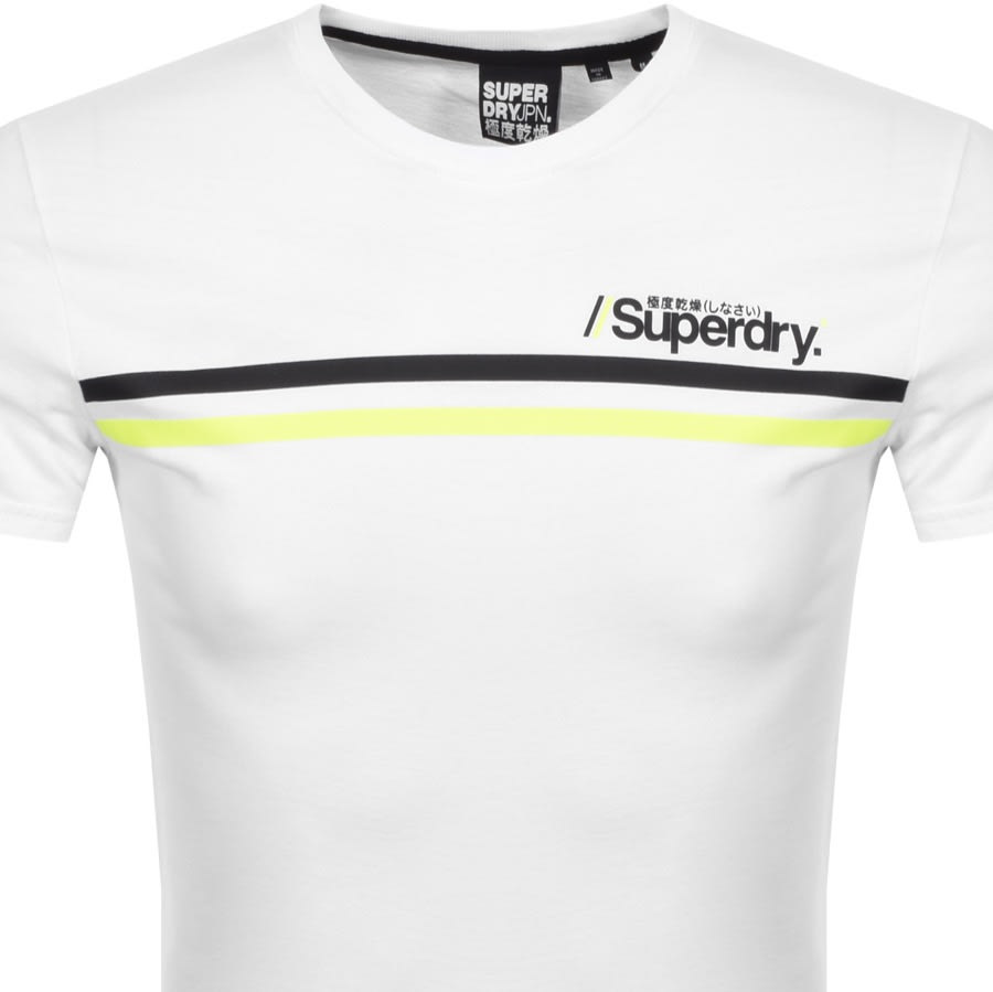 Alternative Image for ProductSuperdry Core Stripe Logo T Shirt White2